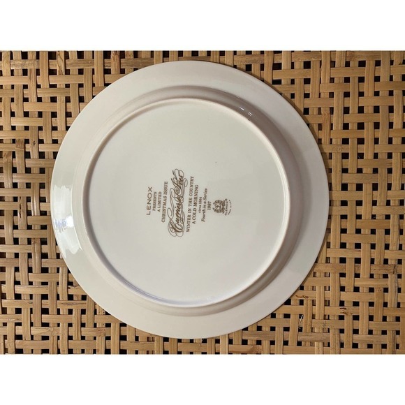 Lenox Plate, “Winter In The Country A Cold Morning” 1987 Limited Currier & Ives - Picture 10 of 10